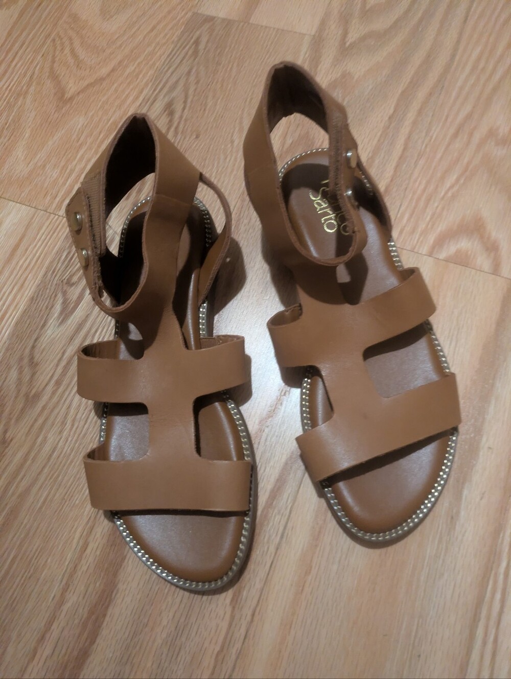 Franco Sarto Brown Strappy Sandals
